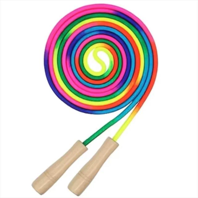 Corda de Pular Infantil 5m Ajustável Colorida Antiderrapante para Fitness e Esportes