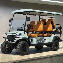 Nova energia caça buggy golfe elétrico turismo carro segurança 4 6 assento 48v 72v bateria de lítio carrinho de golfe elétrico - Image 3