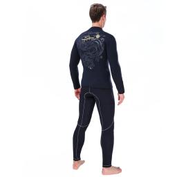 Terno de mergulho em neoprene para homens, jaquetas e calças, kitesurf, roupas subaquáticas, zíper frontal, 5mm - Image 3