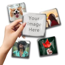 Custom Square Glass Frigorífico Ímãs, lembrança, adesivos de geladeira, fotos personalizadas, fotos, Home Decor, presentes, DIY, 50mm - Image 4