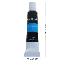 24 cores pintura acrílica kit artista pintura set 12ml x 24 tubos para artesanato diy - Image 3