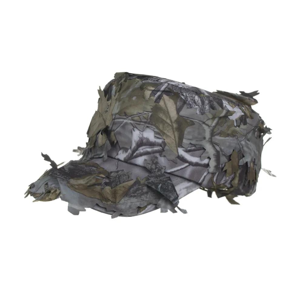 Camuflagem dos homens Boonie Chapéus, 3D Folhas Tactical Cap, Ghillie Caps, Hunter, Sniper, Pesca, Sombrinha, Caça Acessórios - Image 1