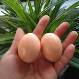 Bola de jade natural para handebol fitness Cristais de cura em forma de ovo Relaxamento de quartzo Exercício de pulso manual Massagem Terapêutica - Image 3
