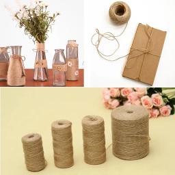 Corda de juta vintage natural para costura DIY, barbante de serapilheira, artesanato de fita, cânhamo, decoração de casamento, 30 m, 50 m, 300m - Image 2