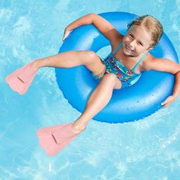 Nadadeiras para Crianças, Barbatanas de Mergulho Macias para Mergulho com Snorkel, Barbatanas de Treinamento para Natação Infantil, Essenciais para o Treinamento de Natação de Meninos e Meninas - Image 2