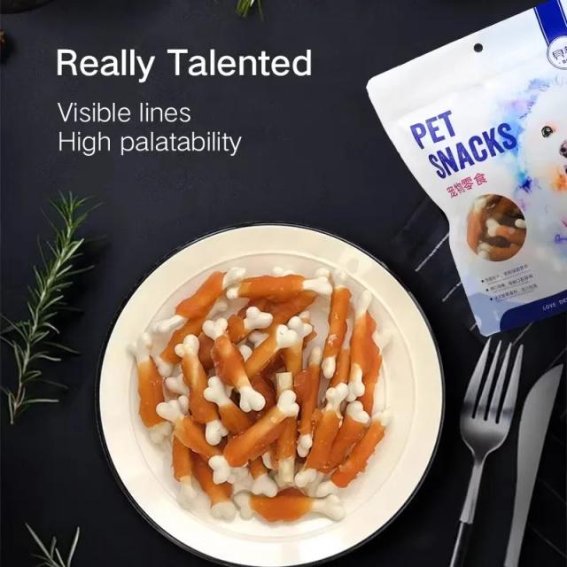 Biscoitos Pet Food Multi Sabor para Cães: Limpeza de Dentes com Frango, Carne e Leite Cálcio, Alta Proteína e Suplemento Nutricional