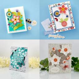 PANDALAI-Corte de Metal morre para DIY Álbum, Decorativo Embossing Papel Cartão Artesanato, Floral Spray Gravado, Flor Lâmina Soco Stencils - Image 2