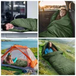 Inverno quente acampamento saco de dormir ultraleve à prova dwaterproof água envelope mochila sacos de dormir para viagens ao ar livre caminhadas - Image 6