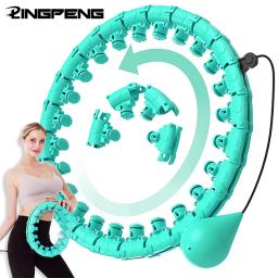 Aro de emagrecimento com pesos de exercício de peso esporte aro cintura trainer exercício em casa fitness barriga abdominal ajustável - Image 1