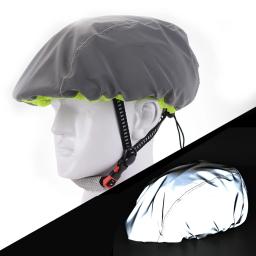 Bicicleta da bicicleta capacete capa ciclismo à prova dwaterproof água reflexivo capacete capa de ajuste elástico fivela acessórios ciclismo ao ar livre - Image 6