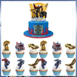 Conjunto de decoração para bolo de aniversário, conjunto de 25 peças, com varas, robô, chá de bebê, presente do bebê - Image 3