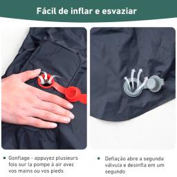 Almofada de dormir ao ar livre acampamento colchão inflável bomba embutida ultraleve almofada de ar esteira de viagem com encosto de cabeça para viagens caminhadas - Image 5