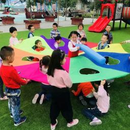 Tenda de paraquedas arco-íris para crianças, jogos cooperativos, brinquedos ao ar livre para crianças, team building, exercícios, diversão, 2m, 3m - Image 6