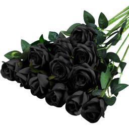 Artificial Rose Bouquet para Home Decor, arranjos florais realistas para casamentos, aniversários e mais, 12PCs - Image 1