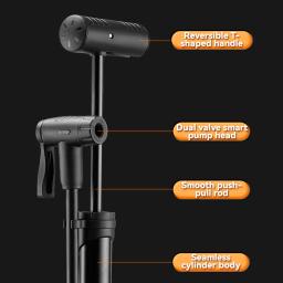 ROCKBROS-Mini Bomba Bicicleta, Bike Riding Inflator, Portátil, Portátil, Modos de Inflação Vertical, Acessórios de Ciclismo, FV, AV, 120 PSI - Image 3