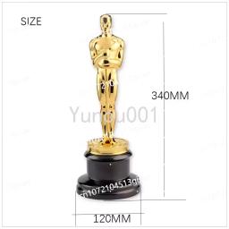 Troféu De Oscar De Liga De Zinco De Tamanho Completo, Troféu De Metal Verdadeiro, Escultura Lembrança, 13.5 ", 1:1 - Image 2