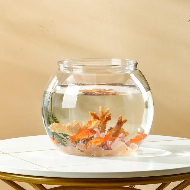 Peixe decorativo em tigela para aquário central com pedras, ornamento de árvore e ambiente ideal para Betta em micro paisagem DIY