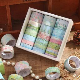 Conjunto de fita washi de pintura vintage, 20 rolos, fita decorativa larga para artesanato diy, notebook, bala, diário, scrapbooking, suprimentos - Image 4