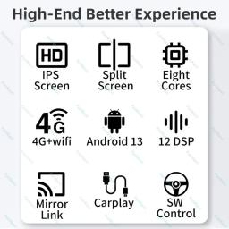 Rádio estéreo para carro Android para Toyota Noah, Leitor multimídia WiFi, Navegação GPS, Autoradio 4G, 2 DIN, 11.8 ", Voxy 2014-2019 - Image 5