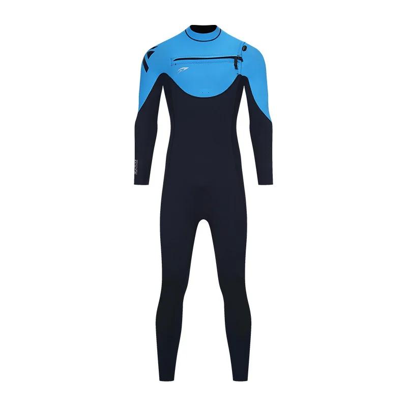 Homens e mulheres super elásticos neoprene wetsuit, quente, manga longa, terno de mergulho, snorkeling, surf zipper swimsuit, 2mm, 3mm, CR One Piece - Image 1