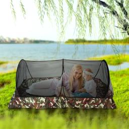 Camping Mosquito Net Tendas de lona, impermeável, viagem, dobrável, portátil para viagens, ao ar livre, jardim, dormitório de uma única porta, anti-mosquito - Image 1