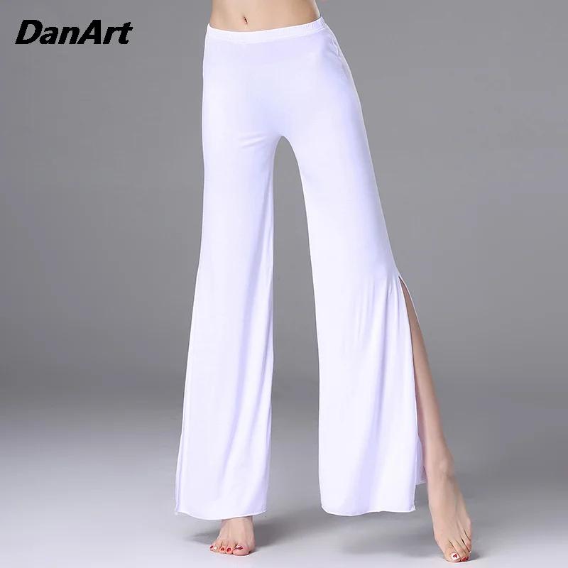 Roupas de prática do ventre dança moderna calças divididas yoga esporte calças macias senhoras dança treinamento terno adultos ginásio feminino - Image 1