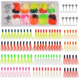 Conjunto de isca com cabeças de plástico, kit de pesca de truta com 110 peças - Image 1