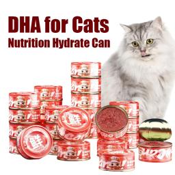 Snacks de alta proteína de atum seco, DHA peixe marinho enlatado, hidratação do gatinho, engorda comida úmida, Pet Food, Snacks para gatos adultos, 85g - Image 1