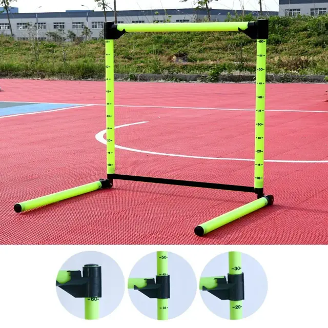 Conjunto de Obstáculos Ajustáveis para Treinamento de Agilidade em Corrida, Beisebol, Críquete e Basquete