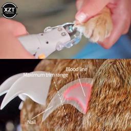 Pet Claw Nail Scissor, Cat e Dog Nail Clipper, Máquina de corte, Tesoura de beleza, Animal Cats Locks, LED Light, Nail Trimmer - Image 6