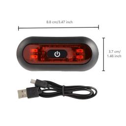 Luz de advertência da motocicleta capacete led luzes inteligentes noite ciclismo sinal segurança universal capacete da bicicleta lanterna traseira acessórios - Image 6