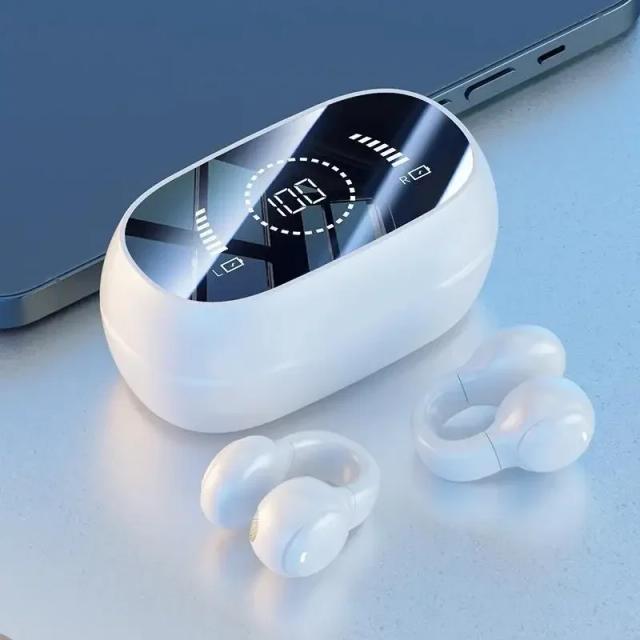 Fones de Ouvido Sem Fio de Condução Óssea com Bluetooth, Cancelamento de Ruído e Qualidade AAA Plus - Ideal para Jogos e Esportes com Xiaomi e iPhone