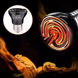 Lâmpada de aquecimento térmica cerâmica do animal de estimação do vapor da lâmpada de aquecimento do animal de estimação do distante-infravermelho lagarto tartaruga répteis box warmer 20w/60w/100w - Image 2