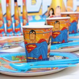 DC Superhero Party Supplies Set for Kids, Decoração de Festa, Guardanapos, Pratos, Toalha de Mesa, Copos, Facas, Garfos, Colheres, Aniversário, Crianças - Image 2