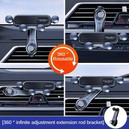 Leibo suporte de telefone para carro por gravidade, suporte telescópico para ventilação de ar, saída de ar de 360 graus, suporte para smartphone para 4.7-7 polegadas - Image 5