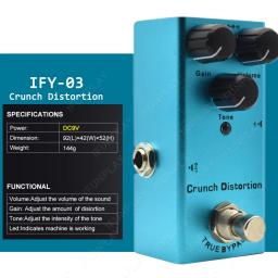 Pedal de guitarra elétrica overdrive vintage/eua sonho/coro clássico/fase vintage/tremolo/atraso analógico/atraso digital/unidade final - Image 4