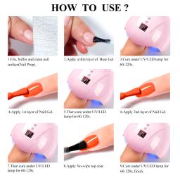 Conjunto de esmaltes em gel para decoração, imersão em gel UV, Kits de pintura de manicure de longa duração, DIY Nail Art Design, tudo para decoração, 7 pcs - Image 6
