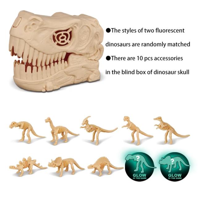 Conjunto Completo de Brinquedos de Dinossauro com Fósseis e Esqueletos - Modelos Educativos e Criativos para Crianças