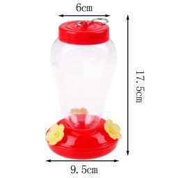 Plástico pássaro água alimentador garrafa, enforcamento beija-flor alimentador, jardim ao ar livre plástico flor ferro gancho pet fornecimentos, novo, 1pc - Image 5