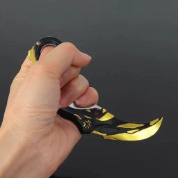 Espada valorant para crianças, faca samurai, estojo de couro, metal giratório, presente, campeões da série 15cm, 2021 - Image 3