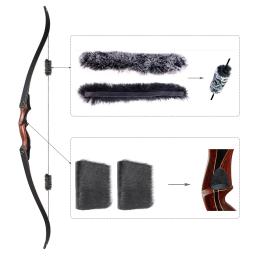 Take Down Recurve Bow, Prática de Tiro com Arco Direito, Laminado Bow Riser, 14 Strand, Bowstring Gift, Shock Absorb, 30-50lbs, 15 in, 60 in - Image 6