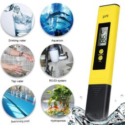 High Precision PH Medidor de Qualidade da Água Tester, Adequado para Aquário, Piscina, 0 14 Faixa de Medição, 0,01 - Image 1