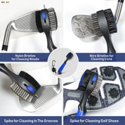 Golf Club Escova De Limpeza E Conjunto De Toalha De Algodão, Golf Clubs Head Groove Cleaner - Image 3