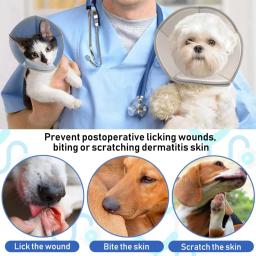 Coleira protetora ajustável para animais de estimação, nova geração, após cirurgia, evitar que animais lambam mordida, coçem e toquem, ferida - Image 5