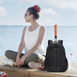 Mochila de tênis ajustável de grande capacidade para crianças e adultos, bolsas de raquete esportivas, capa de raquete, cabeça - Image 2