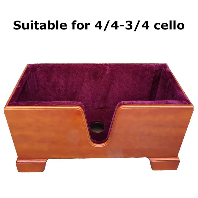 Em Forma de U Violoncelo De Madeira Base, Suporte De Exposição Durável, Suporte De Instrumento, Casa Resistente Base, Base Quadrada, 4/4 3/4 1/2 1/4 - Image 1