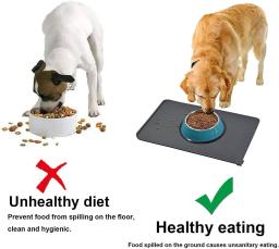 Impermeável antiderrapante Silicone Pet Food Mat, gato e cão alimentação Bowl Floors, Non-Stick Pad, High Lipped - Image 3