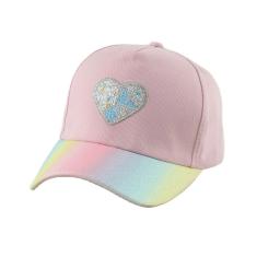 Love Heart Embroidery Sun Visor para crianças, Chapéu snapback para crianças, Boné de beisebol para bebês e crianças - Image 2