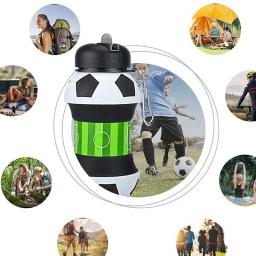 Garrafa de água dobrável para crianças, Copos Leakproof, Caneca portátil para esportes ao ar livre, Futebol, beisebol, tênis, golfe, escola - Image 2