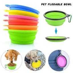 Grande dobrável Silicone Pet Bowl, Dog Feeder, Viagem ao ar livre, cachorro portátil Food Container, Dog Dish, 350 ml, 1000ml - Image 2